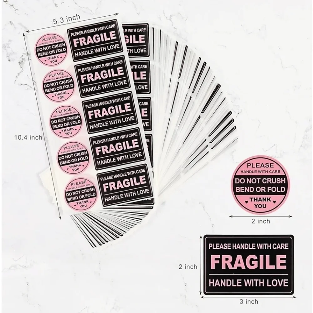 🔹️50 pack Fragile Stickers for shipping ✨️🖤